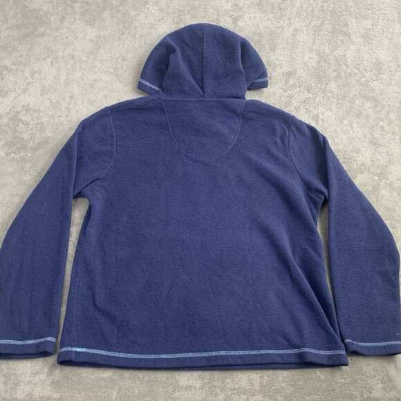 Vintage Disney Pooh 100 Acre Collectibles Hoodie Women XL Blue Fleece Pooh Bear - Picture 8 of 8